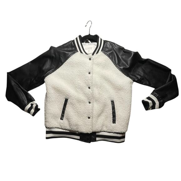 Ci Sono Juniors Jacket - Sz XL - Faux Sherpa & Faux Leather Academia - EUC - Picture 1 of 11